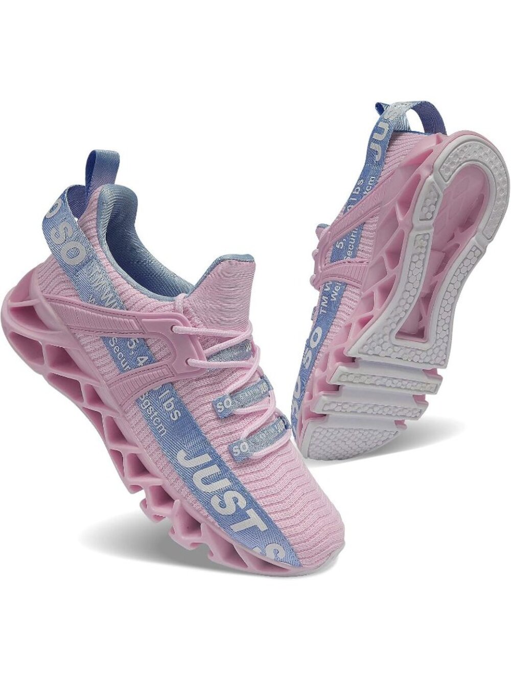 Women's Pink Mesh Comfortable  Non Slip Athletic Tennis Walking Blade Sneakers